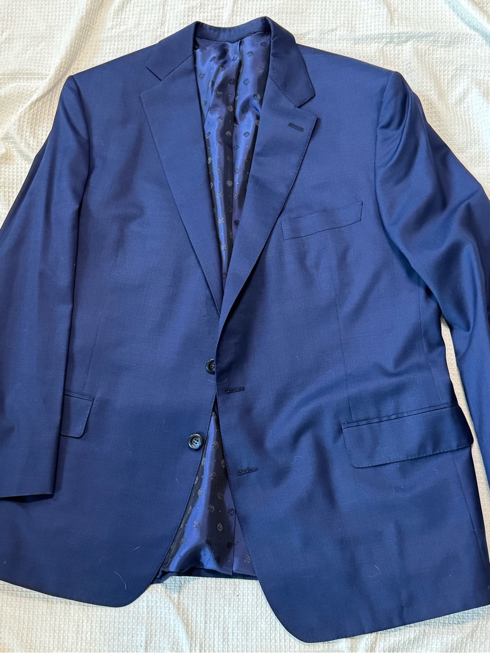 Bespoke Persian blue Men's Blazer - Sleek Tailored Jacket 44R